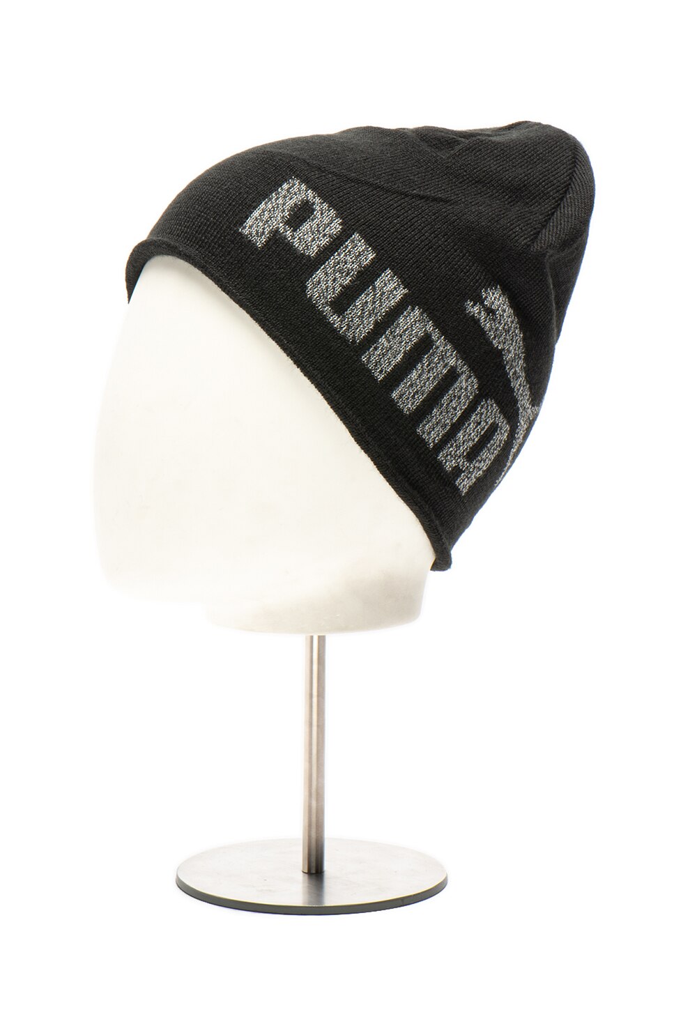 Puma, Caciula unisex cu logo Ess, Negru/Alb prafuit