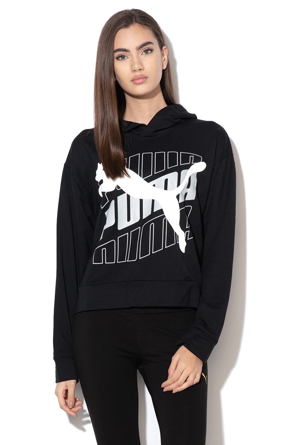 Puma, Hanorac relaxed fit cu DryCell Modern Sport, Negru