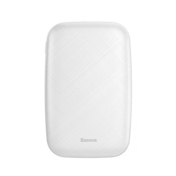 Baterie Externa Power Bank, Baseus Mini Q, 10000 mAh, USB/MicroUSB/USB-C, Alb