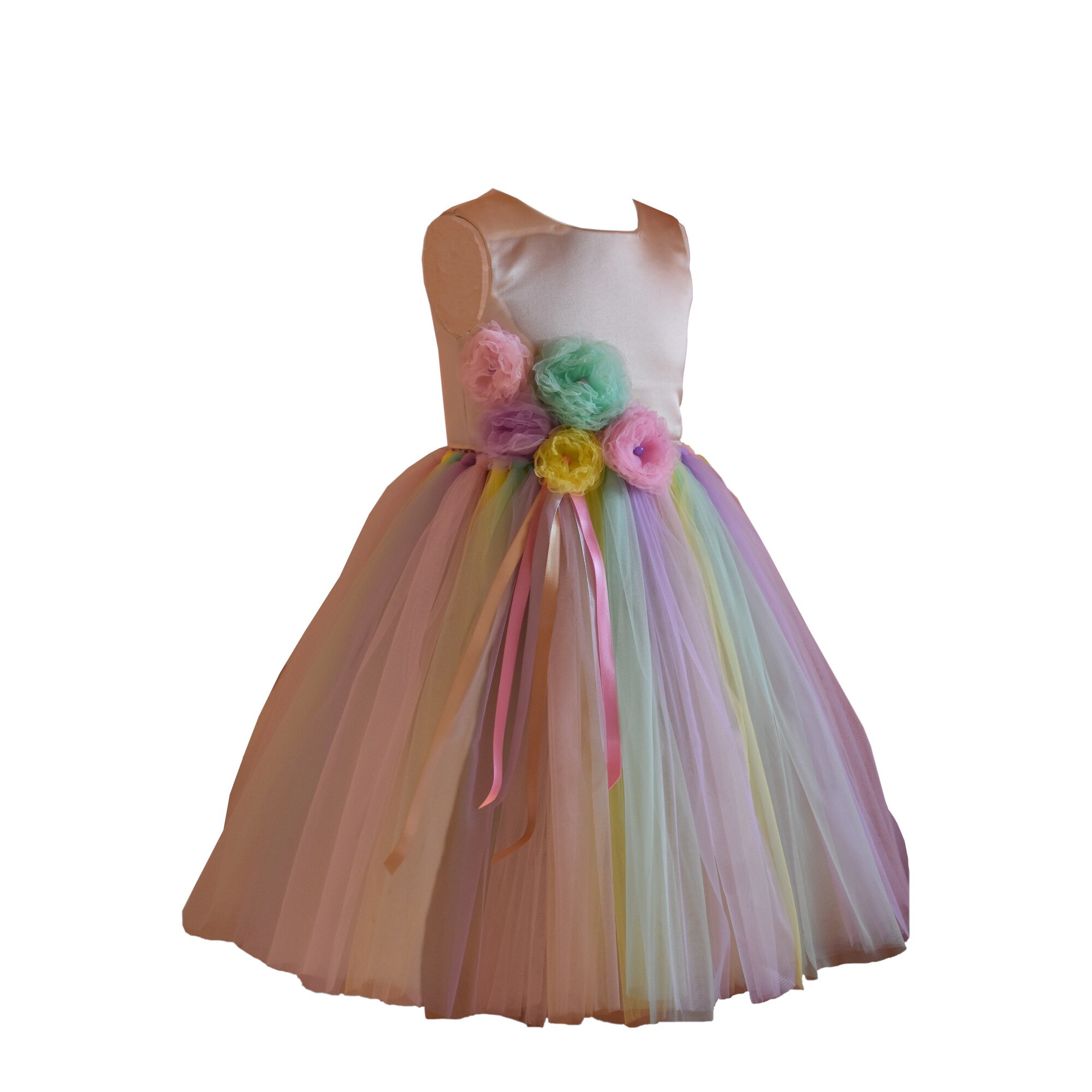 Rochita Unicorn, Anastasia, tafta, bumbac, tulle, Multicolor