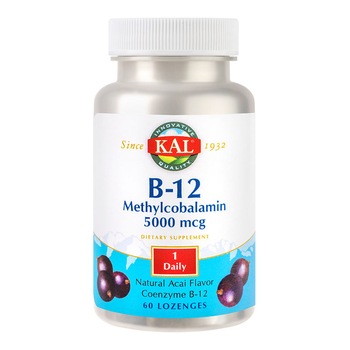 Supliment alimentar Metilcobalamina (Vitamina B12) 5000mcg Kal, 60 comprimate Secom Supliment alimentar Metilcobalamina (Vitamina B12) 5000mcg Kal, 60 comprimate Secom