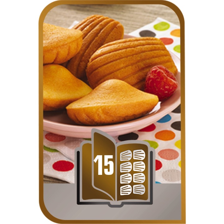 Set 2 placi pentru Mini Madeleine Tefal Snack Collection+ Carte de retete