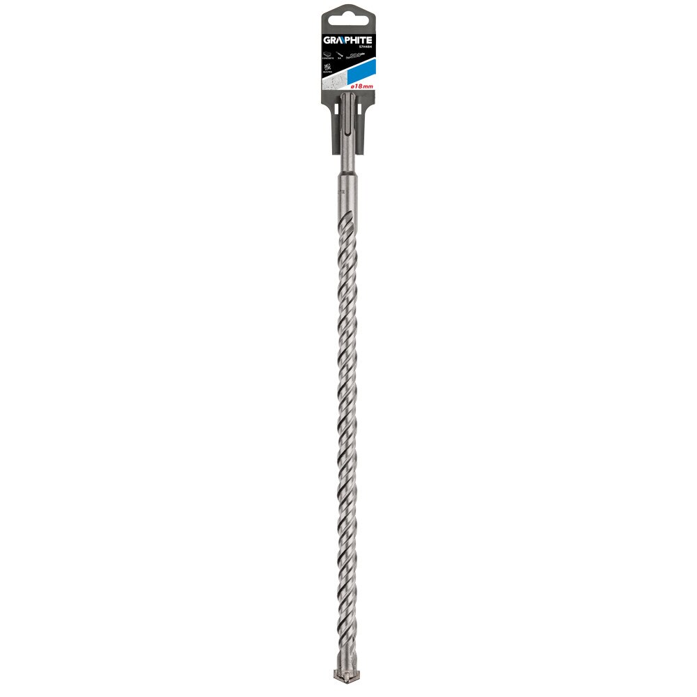 Burghiu pentru beton, SDS Plus 18 x 400 mm, S4, Quatro, Graphite 57H484