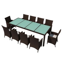 set mobilier gradinaterasaexterior 11 piese vidaxl poliratan 250 x 100 x 74 cm maro imagen 44_0_
0