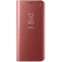husa samsung galaxy s8 plus roz clear view flip standing cover tip carte book oglinda rose gold permite vizualizarea prin capacul superior display onoff imagen 55_0_
0