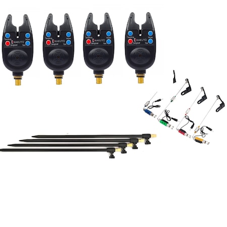 Set 4 Avertizori Digitali Hakuyo + 4 Swingeri Iluminare Cu Tija + 4 Tije Otelite