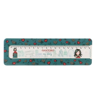 Penar din plastic cu rigla Gorjuss Cityscape - My Story, 6.5 x 21 x 2.5 cm Penar din plastic cu rigla Gorjuss Cityscape - My Story, 6.5 x 21 x 2.5 cm