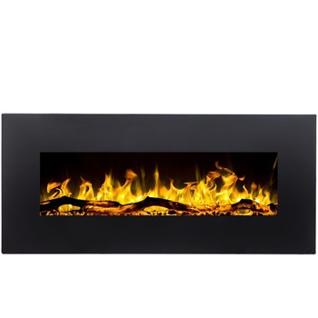 Semineu electric Aflamo Albion 42 Black - liniar 3D cu sunet Semineu electric Aflamo Albion 42 Black - liniar 3D cu sunet