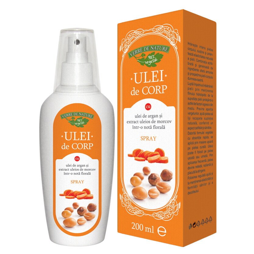 Ulei de corp cu argan si morcov 200 ml spray