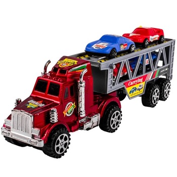 Set camion cu 4 masinute de jucarie, 28x7x9 cm , multicolor Set camion cu 4 masinute de jucarie, 28x7x9 cm , multicolor