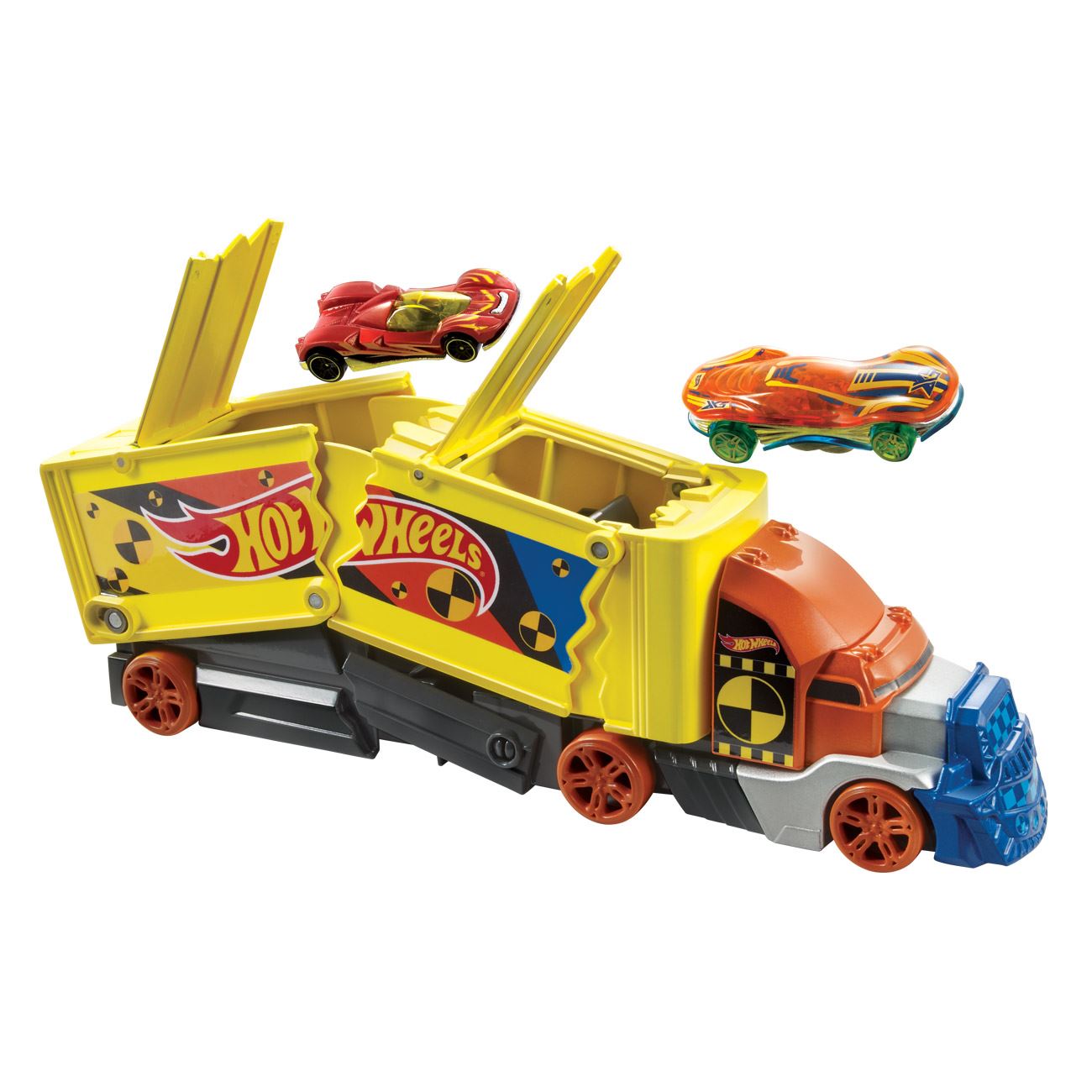 Camion de jucarie, Hot Wheels, 35.5x6x12.5 cm, multicolor