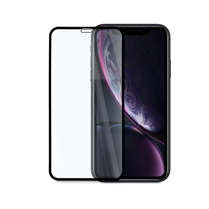 Стъклен Протектор Hicute за iPhone XR, Черен