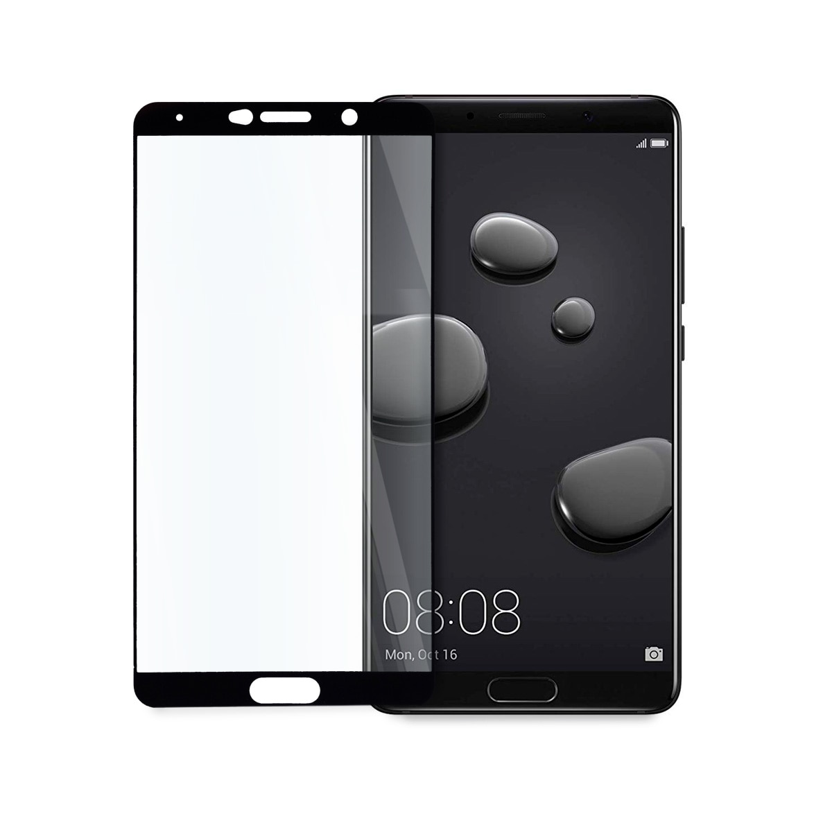 Folie de protectie Magic, Compatibila Huawei Mate 10, Sticla securizata, Negru/Transparent