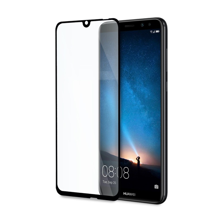 Стъклен Протектор Hicute за Huawei Mate 10 Lite, за Цял Дисплей, Full Glue, Full Cover, Черен