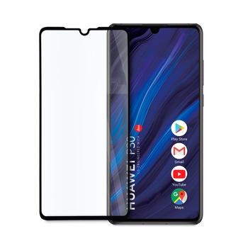 Folie Sticla 9D Full Cover compatibila cu Huawei P30, Premium Quality, Negru Folie Sticla 9D Full Cover compatibila cu Huawei P30, Premium Quality, Negru