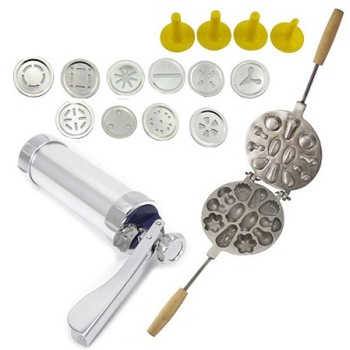 Forma prajituri cu 6 forme,12 orificii+Presa pentru biscuiti sau prajituri Forma prajituri cu 6 forme,12 orificii+Presa pentru biscuiti sau prajituri