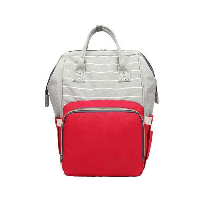 Rucsac pentru mamici, gri cu rosu, Work