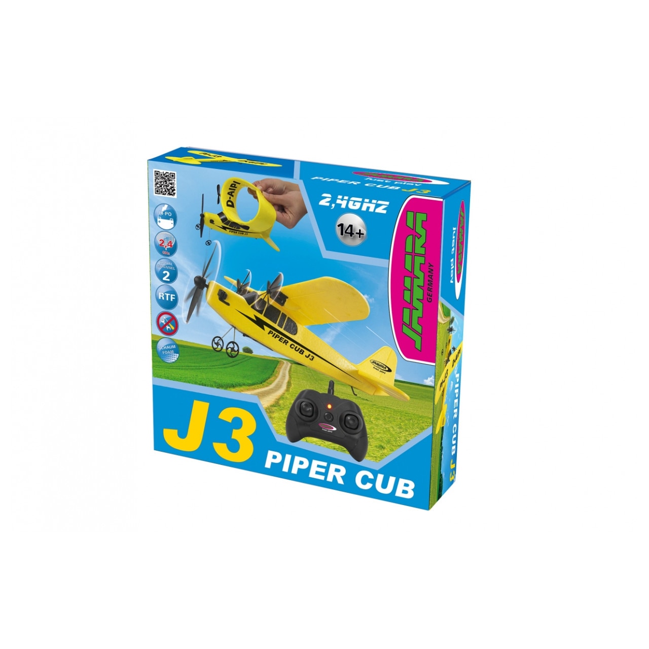 Avion Rc Cu Telecomanda Piper J3 Cub 2ch Gyroscop Care Stabilizeaza Zborul 2 4g Rtf Avion De Construit Din Carton Emag Ro