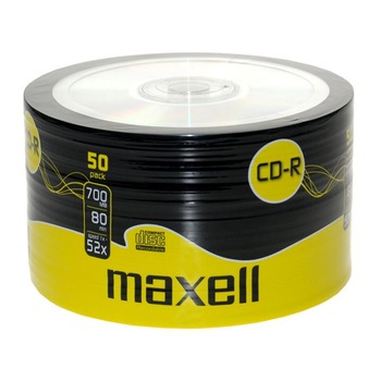 CD-R printabil 700MB 52x 50 de bucati in cutie, Maxell CD-R printabil 700MB 52x 50 de bucati in cutie, Maxell