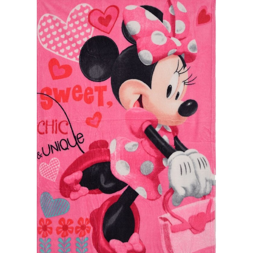 Paturica copii, Minnie Chic, 90x120 cm, fleece