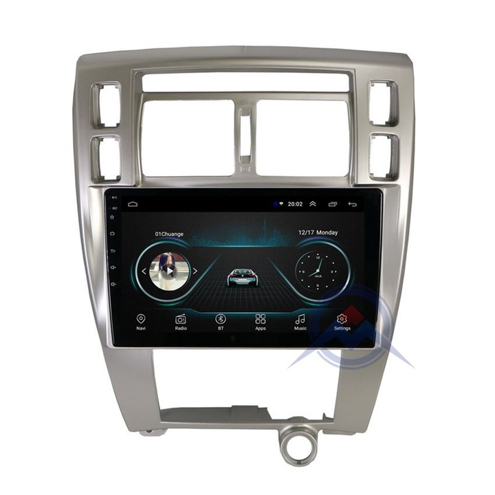 Навигация, Android 8.1, Octa-Core, Wi-Fi, Bluetooth, Waze, Hyundai Tucson 2006-2013, 9 инча, Рамка адаптер
