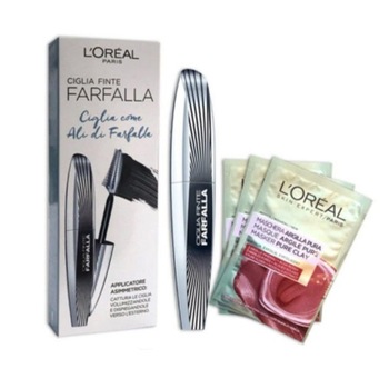 Set Mascara L’oreal Paris Ciglia Finte Farfalla, Black, 7 ml si 3 masti de fata pentru detoxifiere cu argila pura 3×7 ml Set Mascara L’oreal Paris Ciglia Finte Farfalla, Black, 7 ml si 3 masti de fata pentru detoxifiere cu argila pura 3×7 ml
