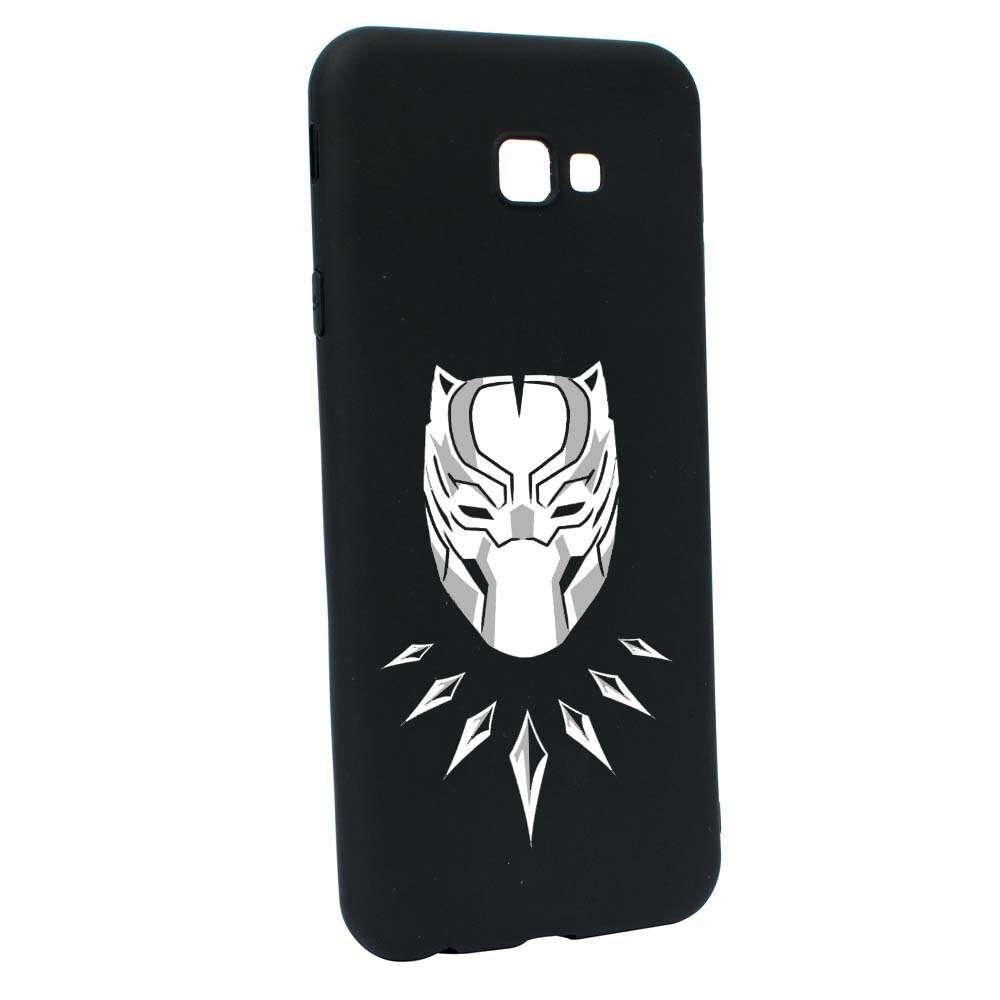 Husa de protectie Marvel, Black Panther pentru Samsung Galaxy J4 Plus, rezistenta la uzura, anti-alunecare, din silicon Premium, B243