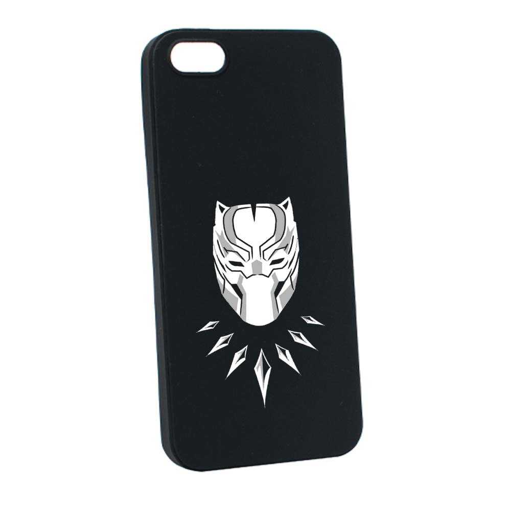 Husa de protectie Marvel, Black Panther pentru Apple iPhone SE / 5S / 5, rezistenta la uzura, anti-alunecare, din silicon Premium, B243