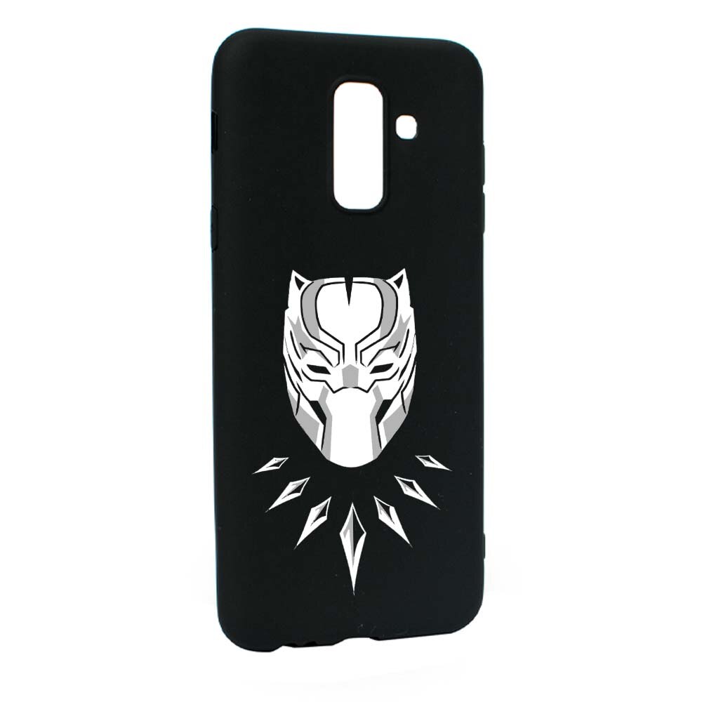 Husa de protectie Marvel, Black Panther pentru Samsung Galaxy A6 PLUS / Galaxy J8 2018, rezistenta la uzura, anti-alunecare, din silicon Premium, B243