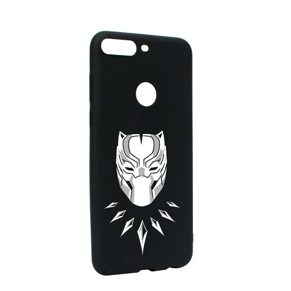 Husa de protectie Marvel, Black Panther pentru Huawei Y7 2018 / Y7 Prime 2018, rezistenta la uzura, anti-alunecare, din silicon Premium, B243