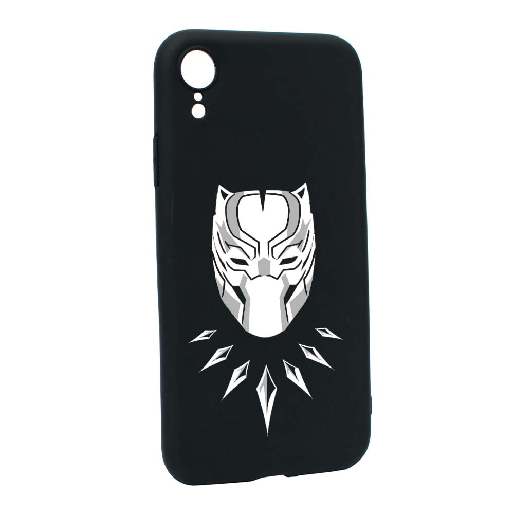 Husa de protectie Marvel, Black Panther pentru Apple iPhone XR, rezistenta la uzura, anti-alunecare, din silicon Premium, B243