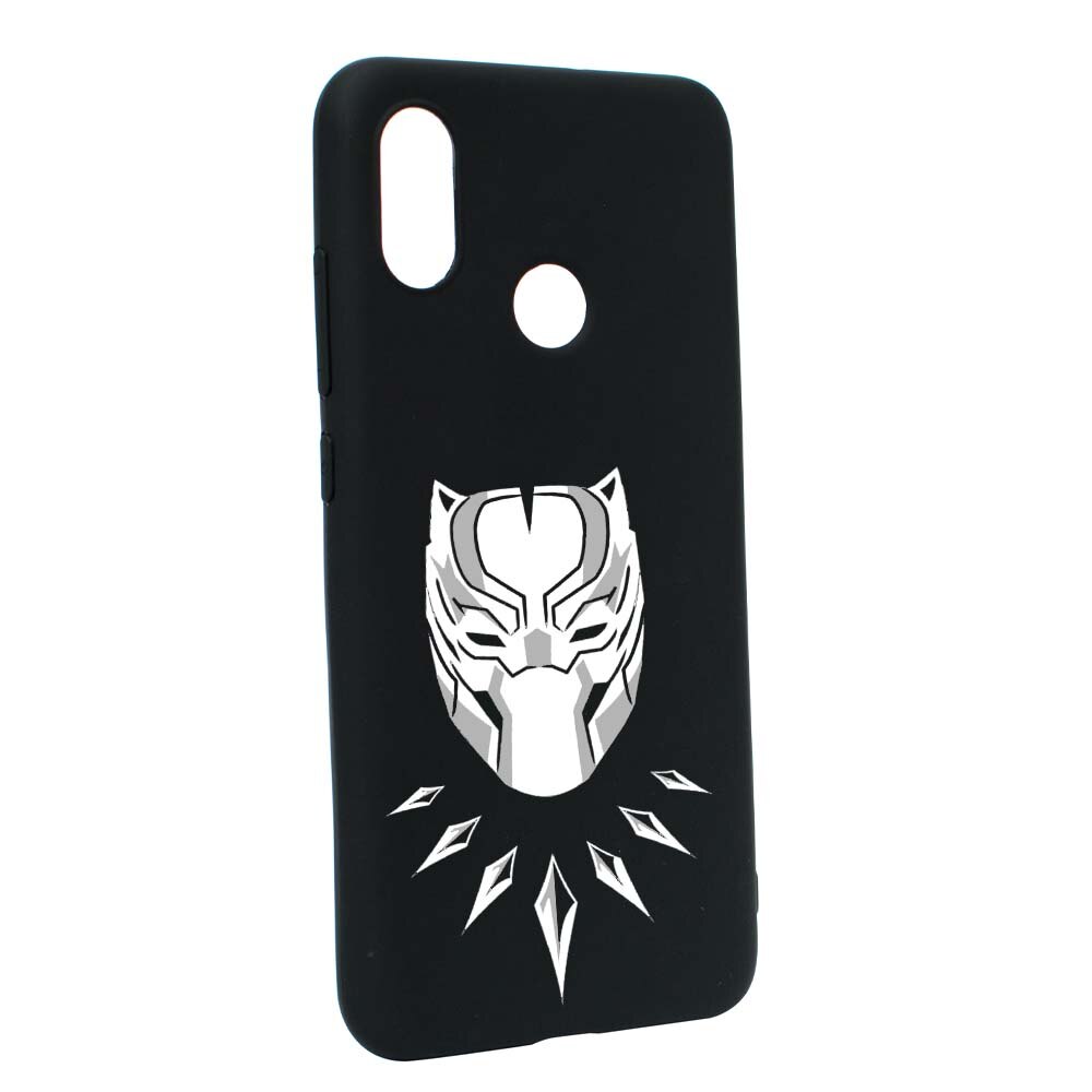 Husa de protectie Marvel, Black Panther pentru Xiaomi Mi 8, rezistenta la uzura, anti-alunecare, din silicon Premium, B243