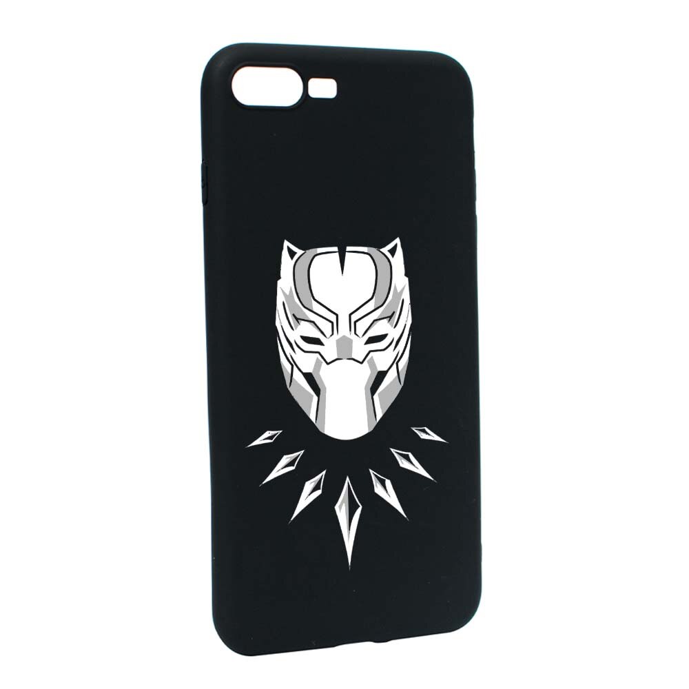 Husa de protectie Marvel, Black Panther pentru Apple iPhone 7 Plus / 8 Plus, rezistenta la uzura, anti-alunecare, din silicon Premium, B243
