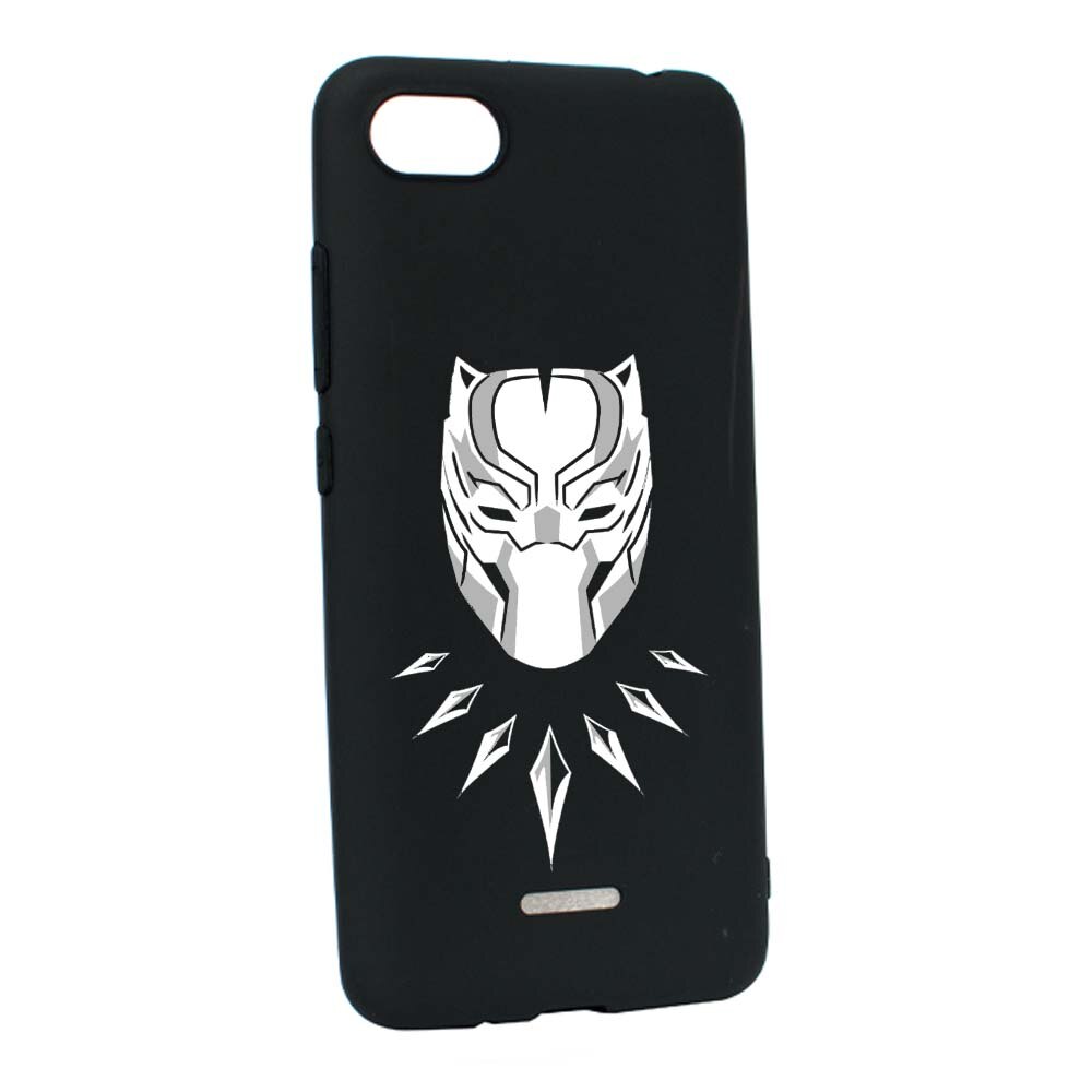 Husa de protectie Marvel, Black Panther pentru Xiaomi Redmi 6A, rezistenta la uzura, anti-alunecare, din silicon Premium, B243