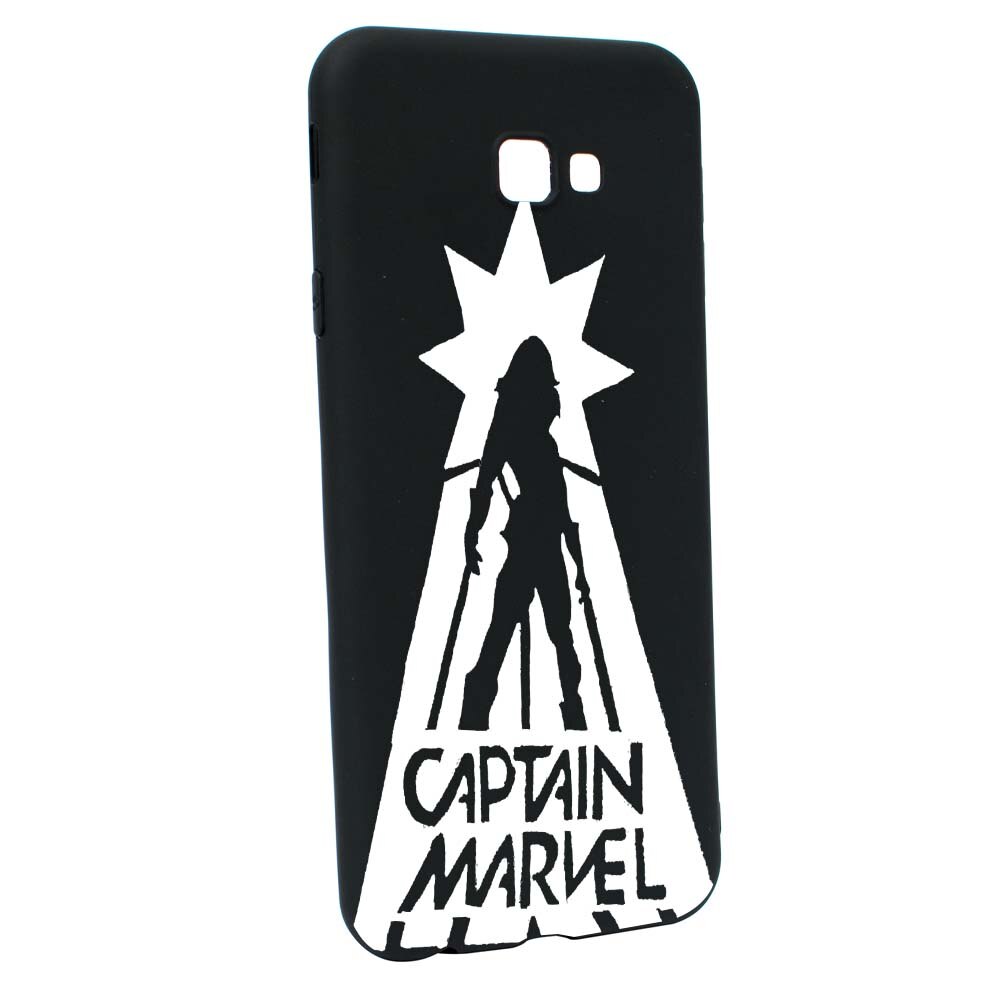 Husa de protectie Captain Marvel pentru Samsung Galaxy J4 Plus, rezistenta la uzura, anti-alunecare, din silicon Premium, B239