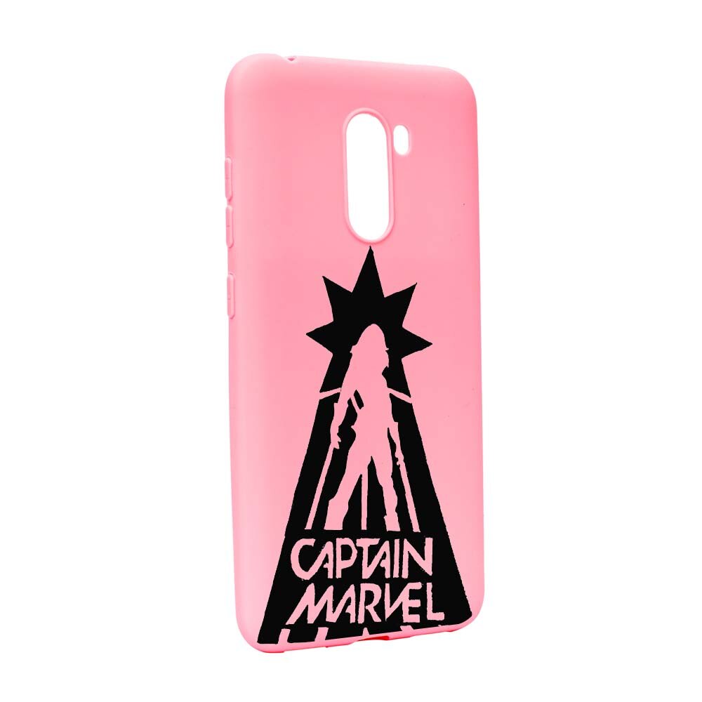 Husa de protectie Captain Marvel pentru Xiaomi PocoPhone F1, rezistenta la uzura, anti-alunecare, din silicon Premium, P239