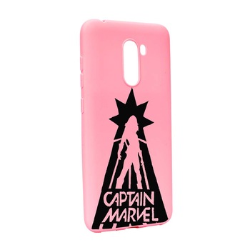 Husa de protectie Captain Marvel pentru Xiaomi PocoPhone F1, rezistenta la uzura, anti-alunecare, din silicon Premium, P239 Husa de protectie Captain Marvel pentru Xiaomi PocoPhone F1, rezistenta la uzura, anti-alunecare, din silicon Premium, P239
