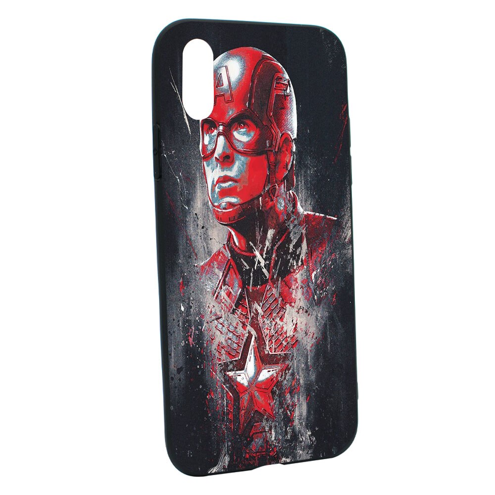 Husa de protectie Marvel, Avengers pentru Apple iPhone XS Max, rezistenta la uzura, anti-alunecare, din silicon Premium, B241