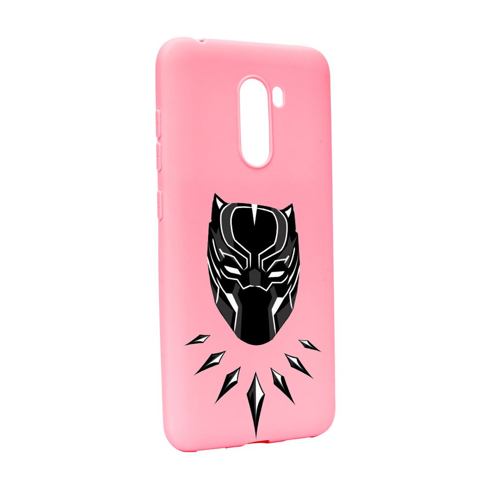 Husa de protectie Marvel, Black Panther pentru Xiaomi PocoPhone F1, rezistenta la uzura, anti-alunecare, din silicon Premium, P243