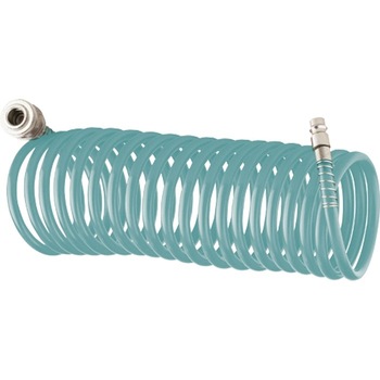 Furtun spiralat poliuretanic, profesional BASF, 10m, cuple rapide, STELS Furtun spiralat poliuretanic, profesional BASF, 10m, cuple rapide, STELS