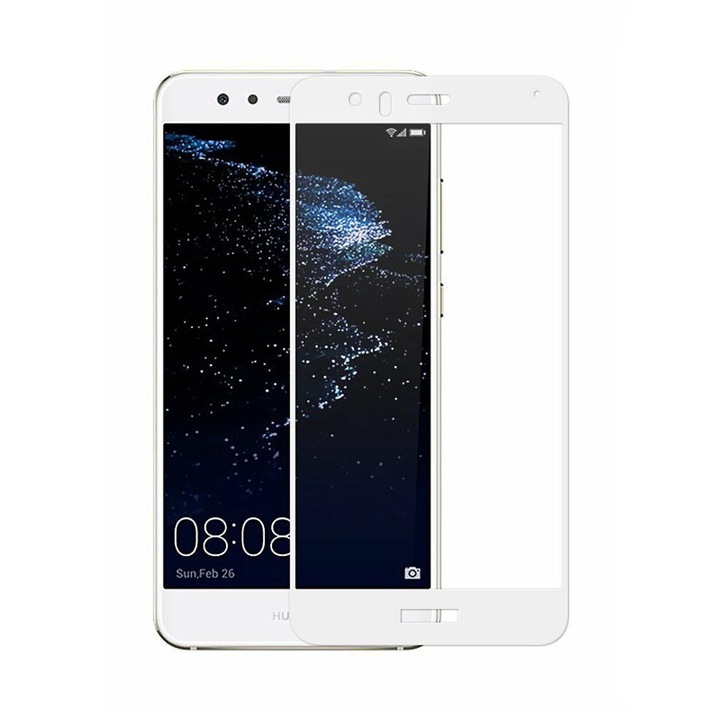 5D Omni Стъклен протектор за Huawei P8 Lite (2017), Бял