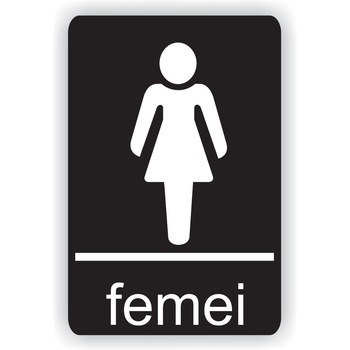 Indicator toaleta femei Creative sign, pvc, forma dreptunghiulara, 14 x 10 cm EVO Indicator toaleta femei Creative sign, pvc, forma dreptunghiulara, 14 x 10 cm EVO