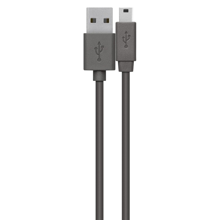 Кабел за данни/зареждане, Belkin, USB 2.0A към Mini USB, 1,8 м, черен