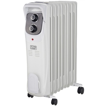 Calorifer electric Star-Light YOH9, 2000 W, 9 elementi, 3 trepte de putere, Termostat siguranta, Termostat reglabil, 5 canale ulei, Indicator luminos, Gri Calorifer electric Star-Light YOH9, 2000 W, 9 elementi, 3 trepte de putere, Termostat siguranta, Termostat reglabil, 5 canale ulei, Indicator luminos, Gri