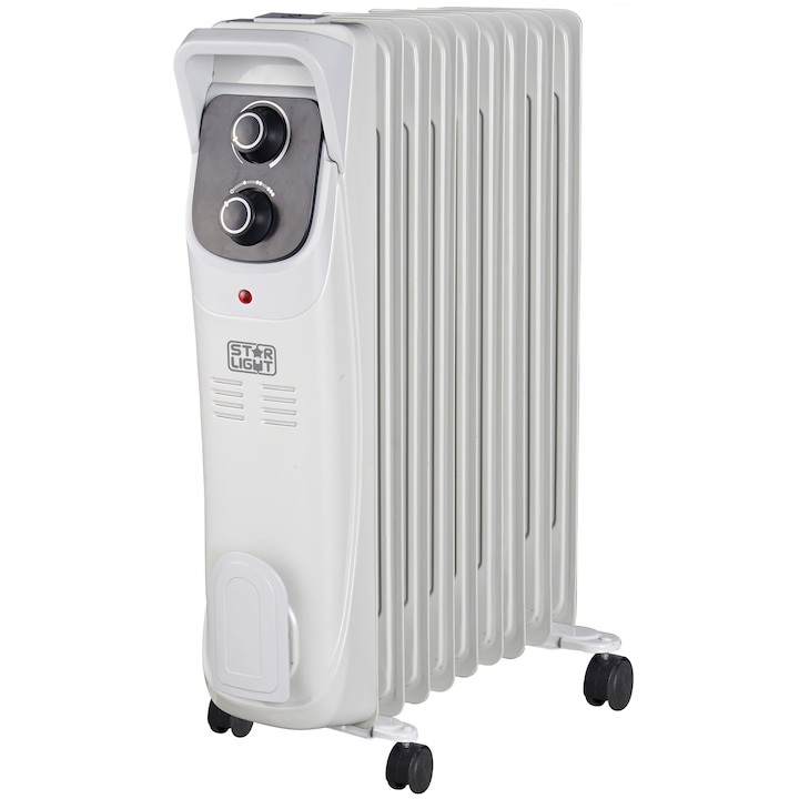 Star-Light YOH9 fűtőtest, 2000W, 9 elem, 3 fokozat, biztonsági termosztát, állítható termosztát, 5 olajcsatorna, Szürke