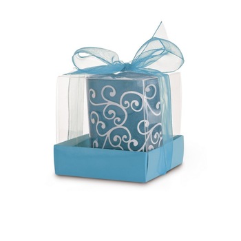 Lumanare decorativa in suport de sticla albastru Lumanare decorativa in suport de sticla albastru