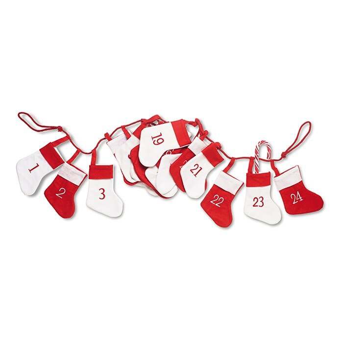 Calendar de Craciun ghirlanda cu cizmulite din pasla CDT-CX1410-00