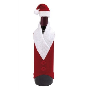 Costum Mos Craciun pentru sticla de vin Good Looking Costum Mos Craciun pentru sticla de vin Good Looking
