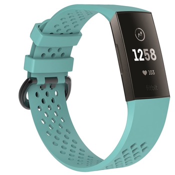 Curea Bratara sport Edman pentru Fitbit Charge 3 / 4, marimea S, Turcoaz Curea Bratara sport Edman pentru Fitbit Charge 3 / 4, marimea S, Turcoaz