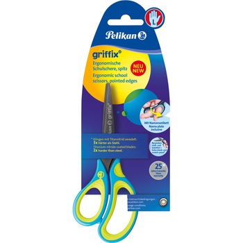 Foarfeca Pelikan Griffix, pentru stangaci, maner din plastic, 15cm, albastru Foarfeca Pelikan Griffix, pentru stangaci, maner din plastic, 15cm, albastru